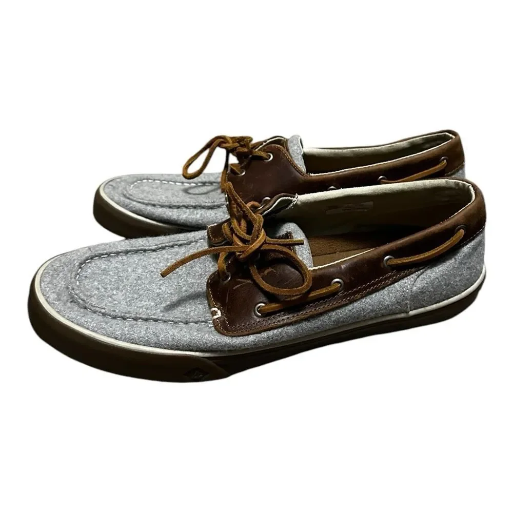 Sperry Men's Bahama II Boat Wool Sneaker, Grey, Size 12M